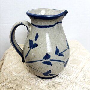 * Handcrafted Speckled Stoneware Clay Cottagecore Farm Ceramic Pitcher